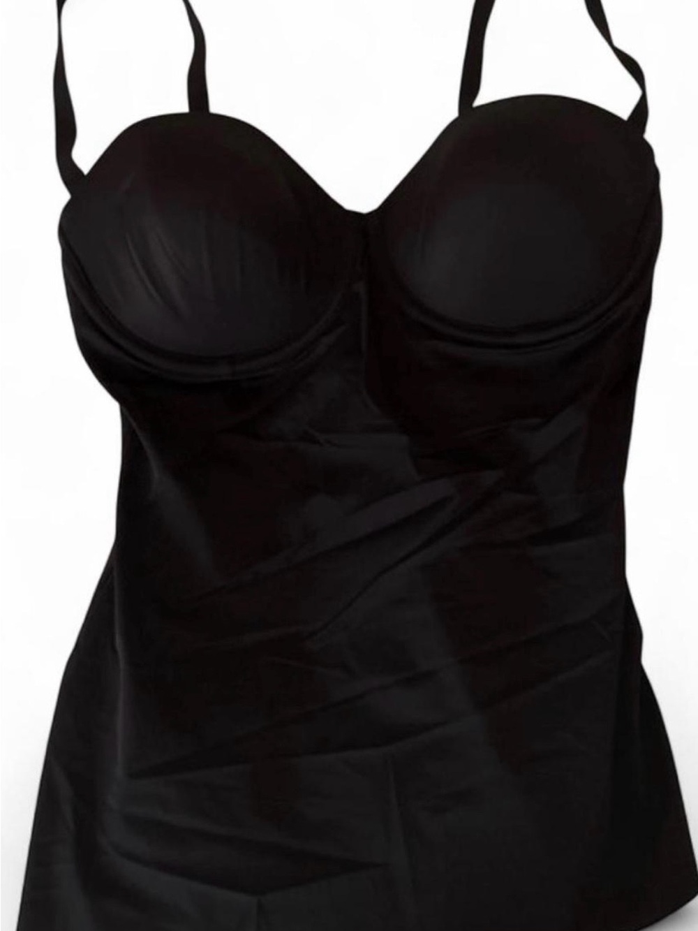 Maidenform Black Bustier Shaping Slip with Contoured Cups